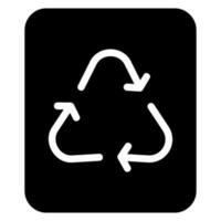 riciclare simbolo glifo icona vettore