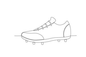 vettore linea disegno schizzo calcio o calcio scarpa vettore illustrazioni