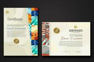 certificato modello con geometrico opera d'arte design e semplice forme.vettore illustrazione vettore