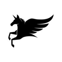 unicorno volante vettore logo modello