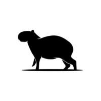 capibara silhouette vettore logo