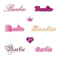 francobollo emblema benvenuto per Barbie, Barbie festa, Barbie festa inviti vettore