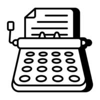 un' colorato design icona di macchina da scrivere vettore