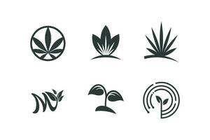 natura logo design vettore collezione con creativo unico elemento idea