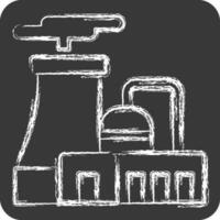 icona nucleare pianta. relazionato per nucleare simbolo. gesso stile. semplice design modificabile. semplice illustrazione vettore