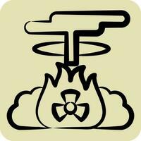 icona nucleare raffica. relazionato per nucleare simbolo. mano disegnato stile. semplice design modificabile. semplice illustrazione vettore