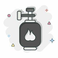 icona gas cisterna. relazionato per nucleare simbolo. comico stile. semplice design modificabile. semplice illustrazione vettore