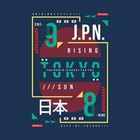 tokyo Giappone tipografia vettore, grafico disegno, moda illustrazione, per casuale stile Stampa t camicia vettore