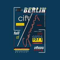 Berlino astratto grafico, tipografia vettore, t camicia design illustrazione, bene per pronto Stampa, e altro uso vettore