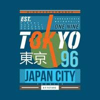 tokyo Giappone tipografia vettore, grafico disegno, moda illustrazione, per casuale stile Stampa t camicia vettore