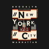 brooklyn nuovo York città tipografia slogan grafico, t camicia vettore, illustrazione, per freddo casuale Uomini stile vettore