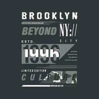 brooklyn testo telaio, grafico moda stile, t camicia disegno, tipografia vettore, illustrazione vettore