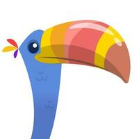 divertente tucano cartone animato. vettore uccello illustrazione