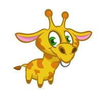 cartone animato giraffa. vettore illustrazione di divertente carino giraffa