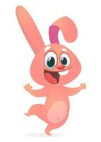 carino Pasqua coniglio cartone animato. vettore illustrazione di divertente coniglietto
