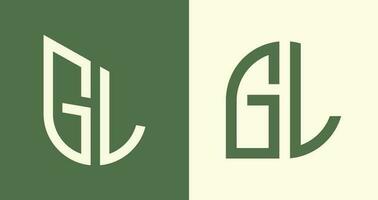 creativo semplice iniziale lettere gl logo disegni fascio. vettore