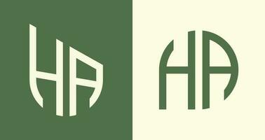creativo semplice iniziale lettere ah logo disegni fascio. vettore
