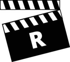 r film valutazione cartello vettore