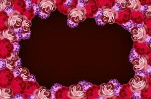 San Valentino giorno romantico amore concetto con rosa sfondo. vettore