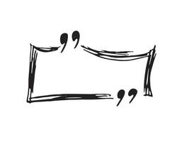 scatola di citazione o cornice di citazione schizzo disegnato a mano doodle illustrazione vettoriale