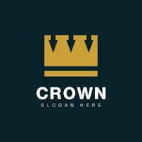 corona logo reale re Regina vettore simbolo
