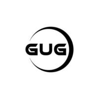 gug logo disegno, ispirazione per un' unico identità. moderno eleganza e creativo design. filigrana il tuo successo con il Impressionante Questo logo. vettore