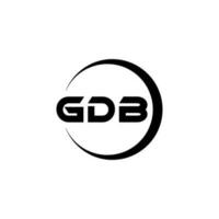 gdb logo disegno, ispirazione per un' unico identità. moderno eleganza e creativo design. filigrana il tuo successo con il Impressionante Questo logo. vettore