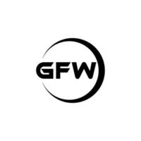 gfw logo disegno, ispirazione per un' unico identità. moderno eleganza e creativo design. filigrana il tuo successo con il Impressionante Questo logo. vettore