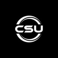 csu logo disegno, ispirazione per un' unico identità. moderno eleganza e creativo design. filigrana il tuo successo con il Impressionante Questo logo. vettore