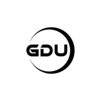 gdu logo disegno, ispirazione per un' unico identità. moderno eleganza e creativo design. filigrana il tuo successo con il Impressionante Questo logo. vettore