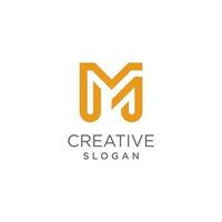 lettera m logo vettore con moderno creativo e semplice idea