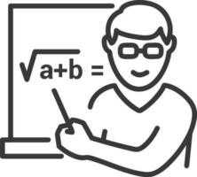 insegnante icona simbolo vettore Immagine. illustrazione di il formazione attività commerciale scuola aula icona design Immagine