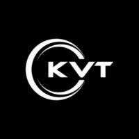 kvt logo disegno, ispirazione per un' unico identità. moderno eleganza e creativo design. filigrana il tuo successo con il Impressionante Questo logo. vettore