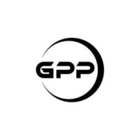 gpp logo disegno, ispirazione per un' unico identità. moderno eleganza e creativo design. filigrana il tuo successo con il Impressionante Questo logo. vettore