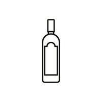 bottiglia icona vettore. bottiglia per acqua illustrazione cartello. bottiglia di alcool simbolo o logo. vettore
