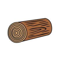 di legno log icona vettore. legna illustrazione cartello. albero simbolo o logo. vettore