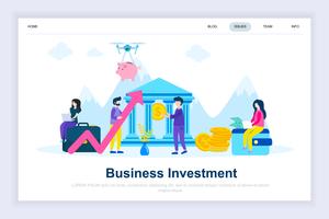 Banner Web di investimento aziendale vettore