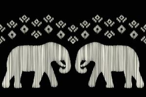 etnico ikat tessuto modello geometrico stile.africano ikat ricamo etnico orientale modello nero sfondo. astratto,vettore,illustrazione.trama,abbigliamento,cornice,decorazione,tappeto,motivo. vettore