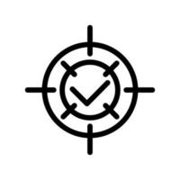 messa a fuoco su compito icona o logo vettore illustrazione isolato cartello simbolo adatto per Schermo, sito web, logo e progettista.