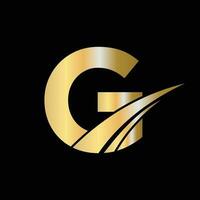 iniziale g lettera logo design simbolo. lettera g logotipo cartello modello vettore