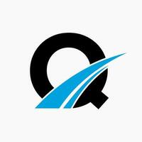 q logo, q lettera logo design modello vettore