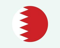 bahrain il giro nazione bandiera. circolare Bahrein nazionale bandiera. regno di bahrain cerchio forma pulsante striscione. eps vettore illustrazione.