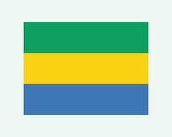 nazionale bandiera di Gabon. gabonese nazione bandiera. gabonese repubblica dettagliato striscione. eps vettore illustrazione tagliare file.