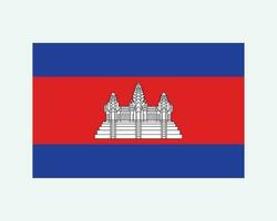 nazionale bandiera di Cambogia kampuchea. cambogiano khmer nazione bandiera. regno di Cambogia dettagliato striscione. eps vettore illustrazione tagliare file.