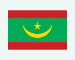 nazionale bandiera di mauritania. mauritano nazione bandiera. islamico repubblica di mauritania dettagliato striscione. eps vettore illustrazione tagliare file.