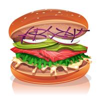 Vegetarian Burger With Salmon Fish