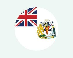 Britannico antartico territorio il giro bandiera. pipistrello, unito regno UK cerchio bandiera. Britannico all'estero territorio circolare forma pulsante striscione. eps vettore illustrazione.