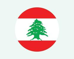Libano il giro nazione bandiera. libanese cerchio nazionale bandiera. libanese repubblica circolare forma pulsante striscione. eps vettore illustrazione.