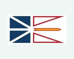 Terranova e labrador Canada Provincia bandiera. bandiera di nl, circa isolato su bianca sfondo. canadese Provincia eps vettore illustrazione.