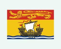 nuovo brunswick Canada Provincia bandiera. bandiera di nb, circa isolato su bianca sfondo. canadese Provincia eps vettore illustrazione.